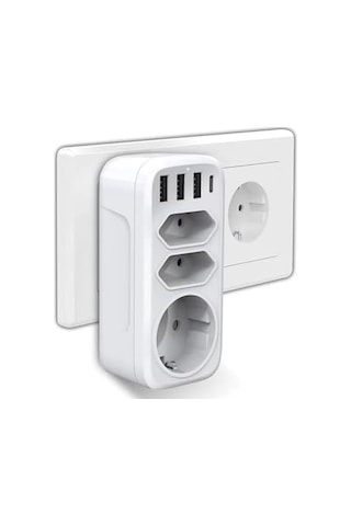 7'si 1 Arada Çoklu Priz, Usb Priz, Type-c + 3 Usb'li Çoklu Priz, Diğer