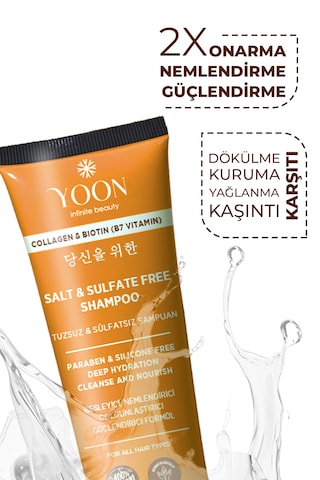 Yoon 3'lü Besleyici Ve Onarıcı Şampuan, Saç Kremi, Saç Serum Seti
