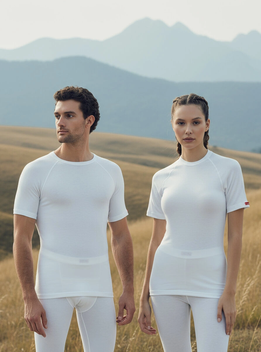 Unisex Termal Tişört 2. Seviye 9258 - Beyaz