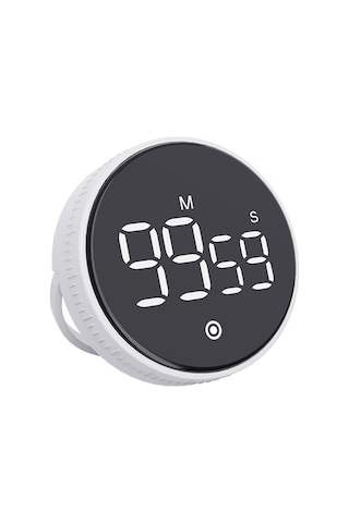 Dofolink F2 Manyetik Dönüşümlü Elektronik Zamanlayıcı: Mute/sesli, Geri/sayım, Öğrenci Alarmı, Dahili Pil, Açık Beyaz