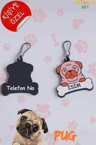 Majo İsimlik Pug 35mmx32mm