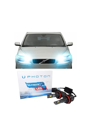 Volvo V50 Led Xenon Kısa Far Ampulü H7 Ultimate 9500 Lumens Şimşek Etkili Beyaz 2007-2012
