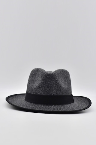 Külah Vintage Erkek Fedora Fötr Şapka Panama İngiliz Trilby Kasket Gri - Gri