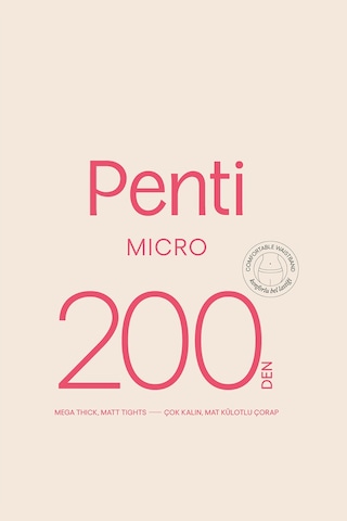 Penti Siyah Micro 200 Külotlu Çorap-pentilicious Siyah