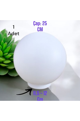 25'lik Karpuz Lamba, Birinci Kalite Pvc Glop, Bahçe Aplikleri Yedek Parçası, 25 Cm Çapında Pvc Küre Beyaz