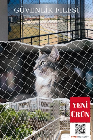 Balkon Filesi 3x8 Metre Kuş Filesi Kedi Filesi Kuş Ağı Kuş Önleme Filesi