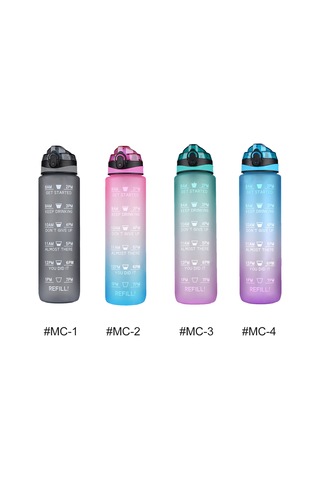 Skycity 1000ml Tritan Materyal Spor Su Böceği, Zıplayan Kapak Ve Emme Ağızlı, Günlük Sulama İçin Taşınabilir, Mavi-mor Renkli MAvi