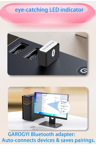 Bluetooth 5.3 Usb Adaptör, Bluetooth Dongle, Ultra Kompakt, Yüksek Hızlı, Windows Ve Mac Uyumlu