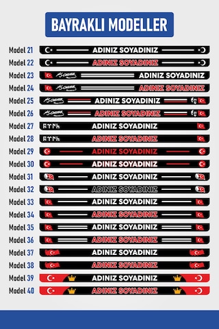 Kişiye Özel Baskılı Oto Plakalık 2 Adet