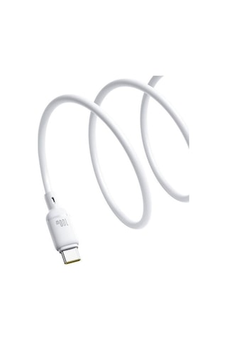 Baseus Silky Series Usb To Type-c 100w Hızlı Şarj Kablosu 1m - Beyaz