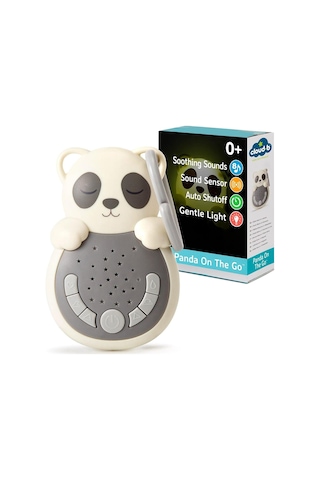 Cloud-b Sweet Dreamz Panda, Işıklı Ses Makinesi, 8 Ses, Akıllı Sensörlü Uyku Arkadaşı Çok Renkli