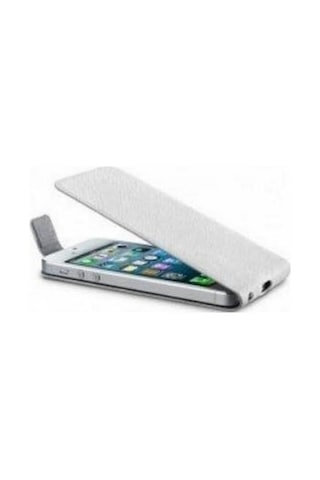 Apple Uyumlu iPhone Cellular Line Se 5s 5 İle Flap Slim Kılıf Beyaz Flıpslım5w