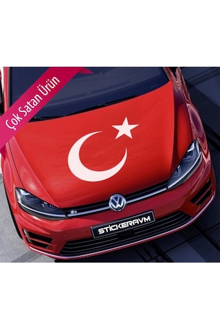 Ay Yıldız Türk Bayrağı Sticker - Ay Yıldız Sticker, Oto Sticker