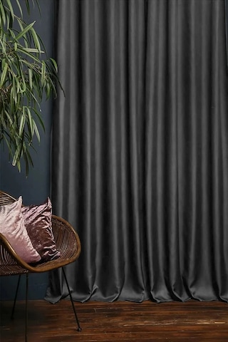 As Perde Antrasit Blackout Karartma Fon Perde Antrasit