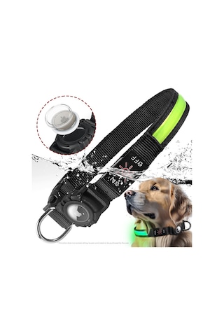 Geeroyoo Su Gece Görünürlüklü, Su Geçirmez Köpek Tasması - Type-c Şarjlı, Kayıp Önleyici Ve Takip Edilebilir Altın