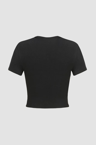 Hiccup Slim Fit Bisiklet Yaka Tişört Siyah
