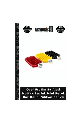 Özel Üretim Ev Aleti Mutfak Buzluk Mini Petek Buz Kalıbı Silikon Renkli Çok Renkli