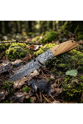 Knivox Sibirya Company Cm77 Taktik Edc Çakı - Paslanmaz Çelik Ergonomik Kabze Kamp Bıçağı Kahverengi