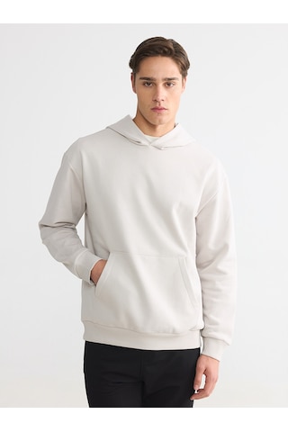 LC Waikiki Lc Waıkıkı Bej Kanguru Cepli Erkek Hoodie