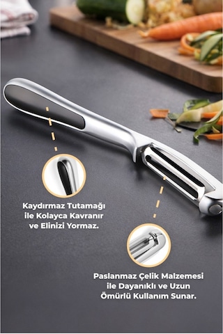 Primanova Gadget Paslanmaz Çelik Yatay Soyucu