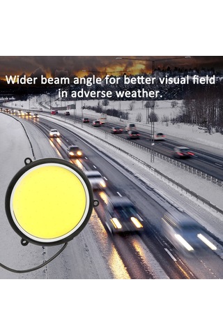 Shineyee 12v 90mm Esnek Dairesel Araç Gündüz Çalışma Lambası Beyaz Led, Ip67 Su Geçirmez, Cob Teknoloji, 2 Adet Drl