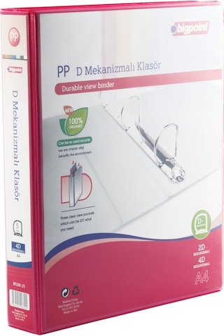 Bigpoint 4d Mekanizmalı Klasör 5 Cm Açık Kırmızı Kırmızı