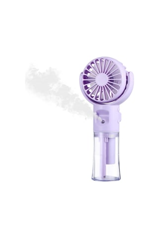 Plentiful 4 Kademeli Spreyli Şarjlı El Fanı Boyuna Asılabilir Usb Şarjlı Taşınabilir Mini Fan F4
