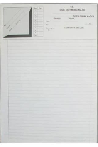 Gülpaş Sınav Kağıdı 100'lü Blok 28x41 470