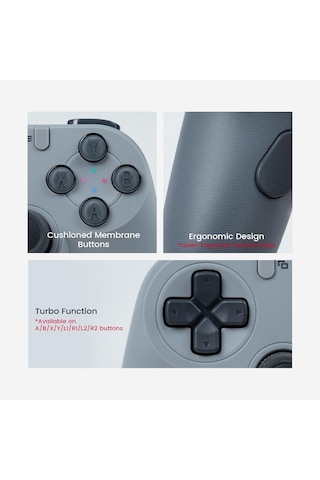 Gamesir Tegenaria T3 Lite Kablolu Controller Retro Gri Switch,windows Pc,steam,android,Apple Uyumlu iOS