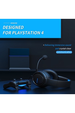 Youtek Bınnune Bg02 Kulaküstü Oyun Kulaklığı, Gürültü Engelleme Mikrofonlu, 50mm Surround Ses, Pc/dizüstü Uyumlu, Siyah-mavi