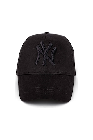 Unisex 2'li Set Siyah ve Beyaz Ny New York Beyzbol Şapka - Unisex Siyah - Beyaz