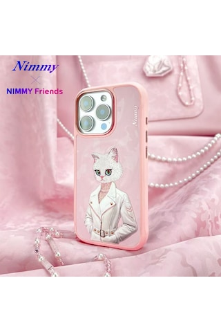 Samsung Uyumlu Galaxy S25 Ultra Magsafe 3d Gerçek Nakışlı Kabartmalı Kedi Figürlü Fashion Kılıf Şeffaf