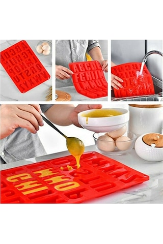 Besthome1 26 Harfli Silikon Kalıp - Renkli, Isı Dayanıklı Pasta, Buz, Çikolata Yapımı Çok Renkli