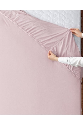 Madame Coco King Size Lastikli Pamuk Penye Çarşaf Mürdüm