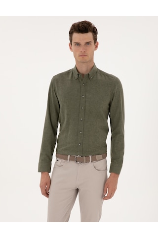 Pierre Cardin Erkek Haki Gömlek Desenli 50316751-vr027 Haki