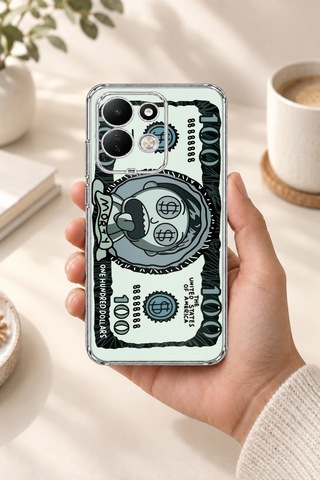 Redmi 17 4g/5g Uyumlu Morty Dolar Baskılı Silikon Kılıf