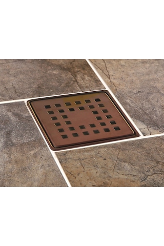 Sukar 10x10 Bronz Çelik Çerçeveli Kare Izgaralı Yer Süzgeci 1041-1283222-51