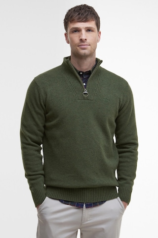 Barbour Essential Lambswool Half Zip Kazak Ol54 Mıd Olıve Ol54 Mıd Olıve