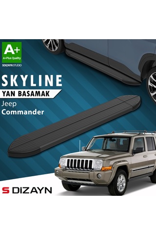 S-dizayn Jeep Commander Skyline Siyah Yan Basamak 173 Cm 2006-2010 A+ Kalite
