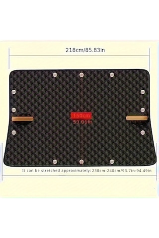 Elmpaly Siyah,238.0 148.01cm Manyetik Araba Örtüsü Ultraviyole Kar Tozu Korumalı Kalın Kışlık Don Örtüsü İç Ve Dış Mekan Kullanımı