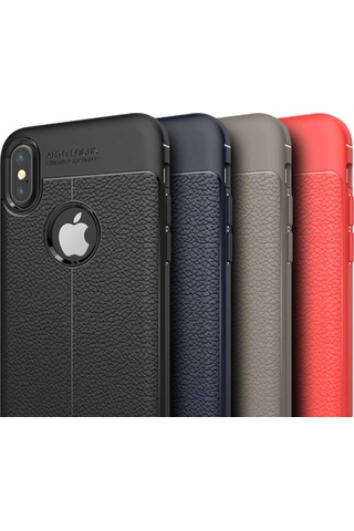 Apple Uyumlu iPhone XS Max 6.5 Kılıf Deri Tarzı Niss Silikon Case