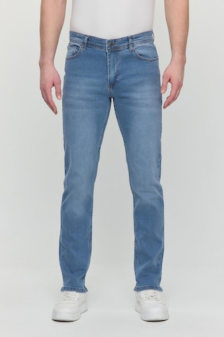 Polo State Regular Fit Likralı Erkek Denim Kot Pantolon Mavi Mavi