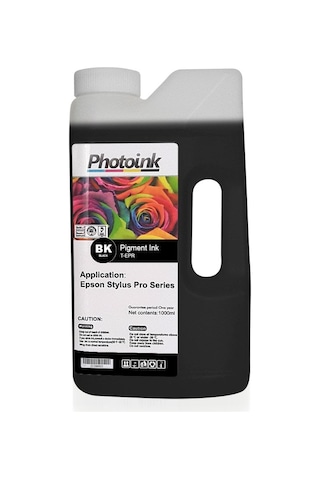 Epson Stylus Pro İçin 1000 Ml Photo Black Pigment Plotter Mürekkep T - Epr