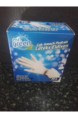 Pudralı Latex Eldiven 50'li M/l Beden