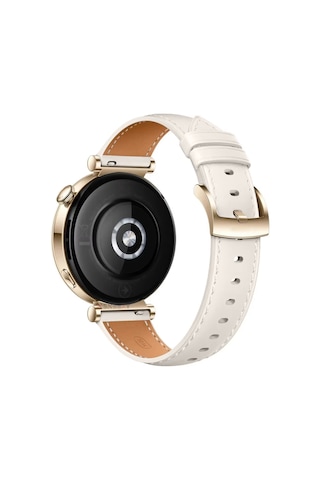 Huawei Watch Gt4 41mm İle Uyumlu Starlight Gold Metal Tokalı Deri Zarif Şık Kordon