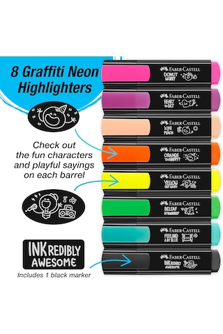 Faber-castell Graffiti Textliner 46, 8x Diğer