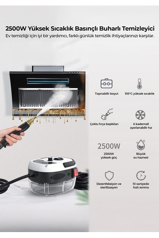 Robo RB00000288 2500 W Yüksek Basınçlı Buharlı Temizleyici