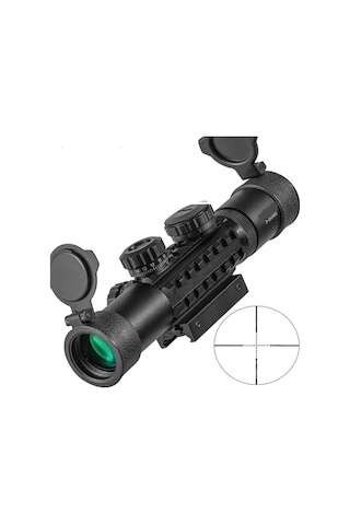 C3-9x26eg Raylı Çift Işıklı Dürbünü 11mm/22mm Açık Sarı