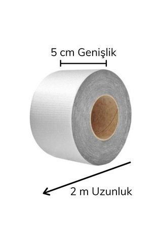 2 Mt Yüksek Sıcaklık Dayanan Su Geçirmez Çatı Duvar Çatlak Onarıcı Yapışkan Bant Folyo 5 Cm 4741