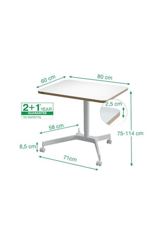 Leitz Ergo Küçük Sit Standing Çalışma Masası Kod:65360001 Beyaz